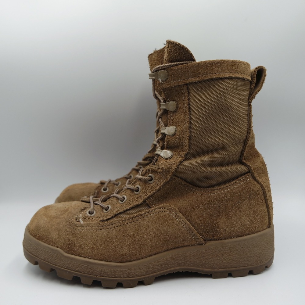 US Army Coyote Desert Boots Women 5W Fits 6 Vibram Sole Tactical Combat Brown
